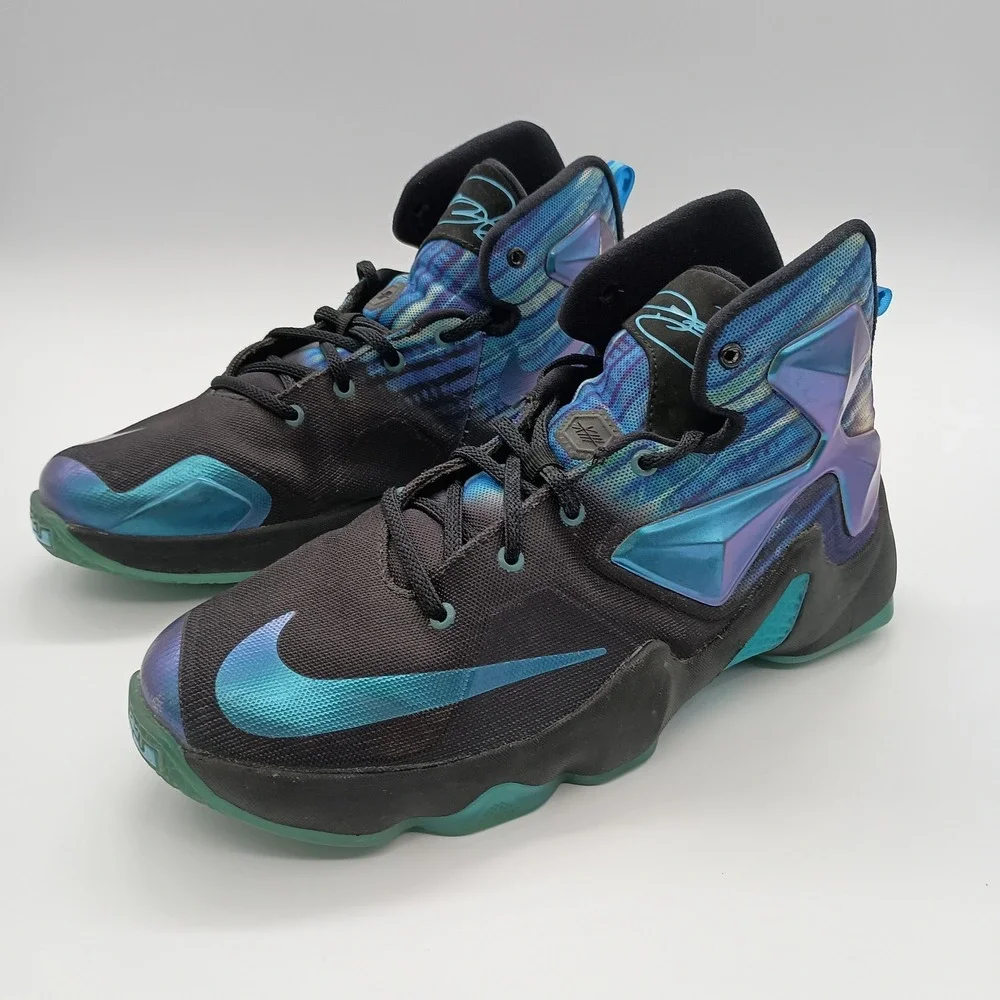 Nike LeBron James 13 XIII Blue Black Shoes‎ Boys Size 7Y Sneakers